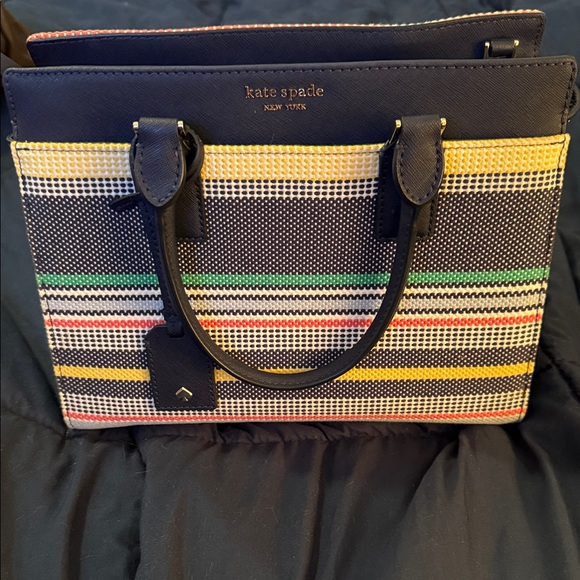 kate spade Handbags - Kate Spade Cameron Boardwalk Stripe Medium Satchel